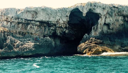 Rock formations in sea
