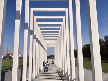 People walking on walkway