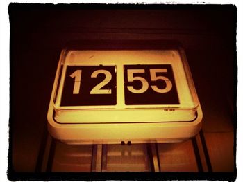 Low angle view of neon light