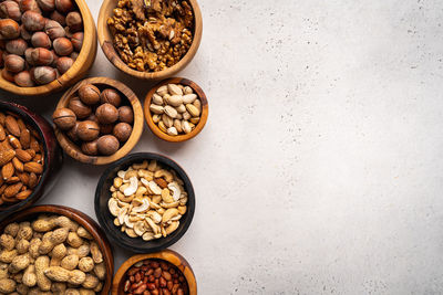 High angle view of food on table