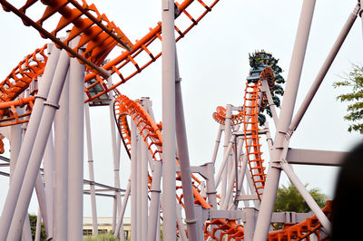 Low angle view of amusement park