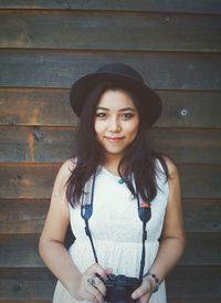 Portrait of smiling young woman