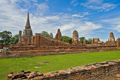 Wat phra mahathat temple complex in ayutthaya