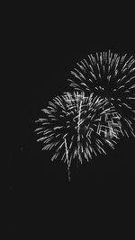 Low angle view of firework display