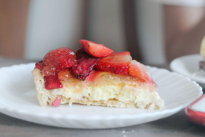 Close-up of cake in plate