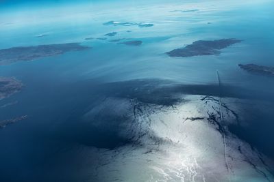 High angle view of sea against sky