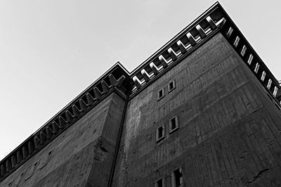 Low angle view of building against clear sky