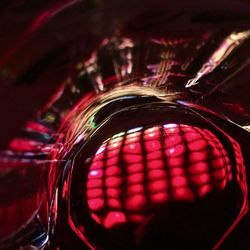 Extreme close up of illuminated car