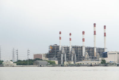 View of factory against clear sky