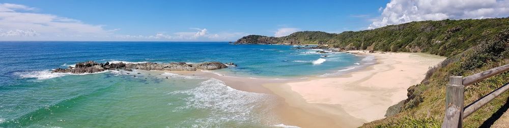 Panoramic view of sea against sky