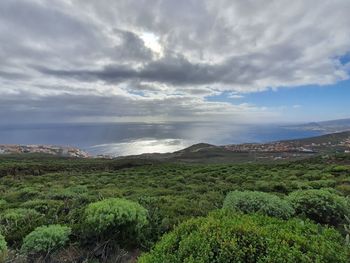 Scenic view of sea against sky