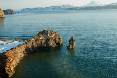 Rocks in avachinskaya bay