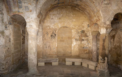 View of old ruins of building