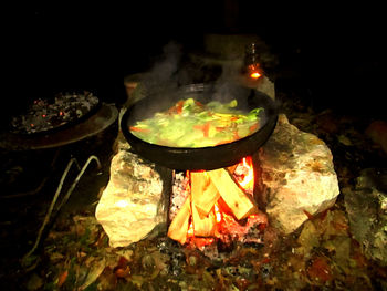 Close-up of food on table