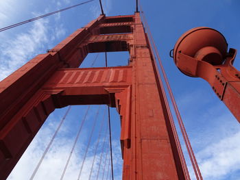 Low angle view of golden gate bridge