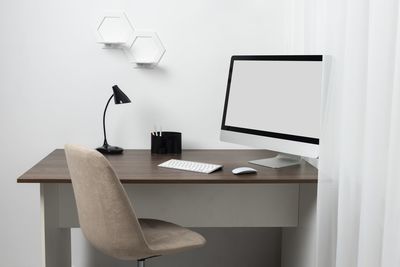 View of desk at home