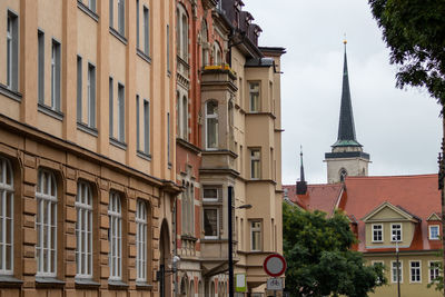 Low angle view of buildings in city