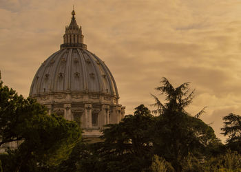 Church against cloudy sky