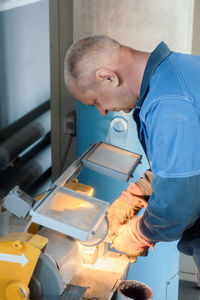 Man working at workshop