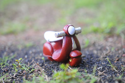Miniature scooter toy on the ground
