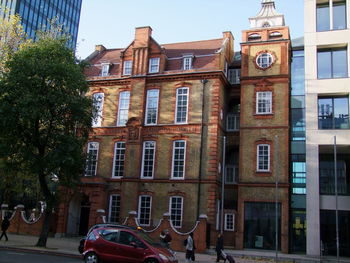 Low angle view of building against sky