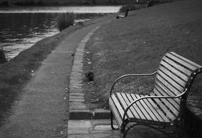 Empty benches in the dark
