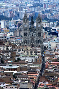 Cityscape with basilica del voto nacional