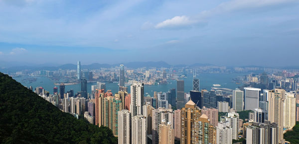 Panoramic view of cityscape against sky