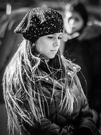 Close-up of young woman