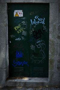 Graffiti on fuse box