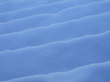 High angle view of snow covered land