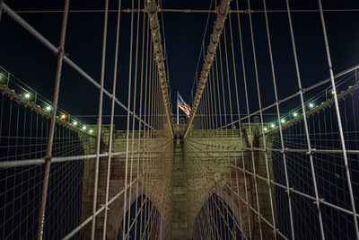 Brooklyn bridge during night time