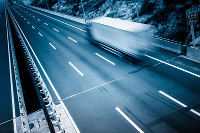 High angle view of traffic on highway