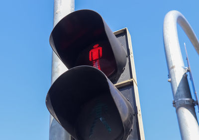 Green and red traffic lights for pedestrian and bicycles found in kiel germany