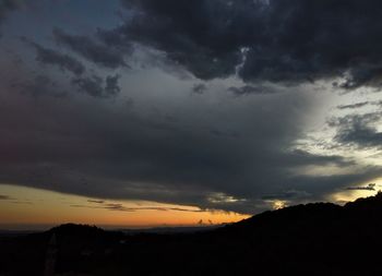 Scenic view of dramatic sky during sunset