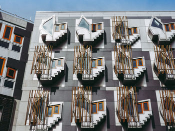 Low angle view of buildings in city