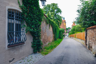 Footpath amidst houses