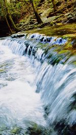 Scenic view of waterfall