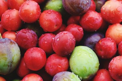 Full frame shot of fresh fruits