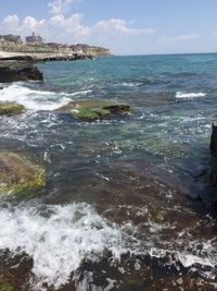 Scenic view of sea against sky