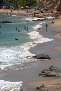 Group of people on beach