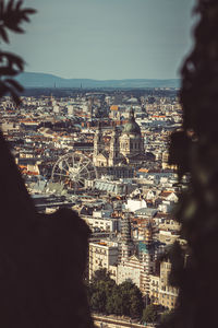 Aerial view of buildings in city