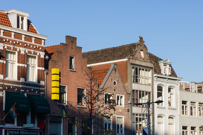 Historic storefronts in the city of utrecht, the netherlands