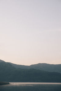 Scenic view of mountains against clear sky