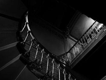 Low angle view of spiral staircase