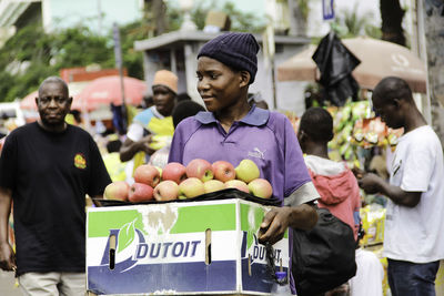 Friends for sale at market stall