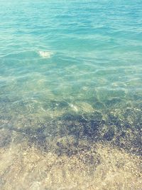 High angle view of rippled sea water