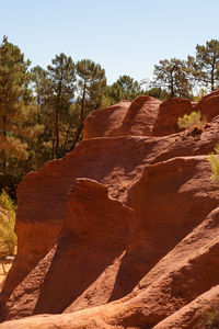 Rock formations against sky