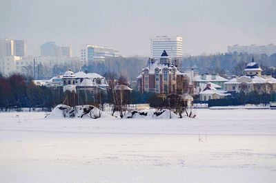 View of cityscape in winter