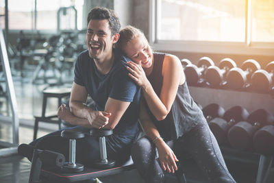 Young couple kissing